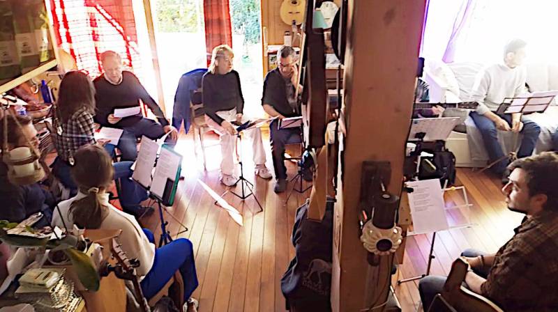 Travail en duos, voix lead + voix tenor. - Jam Hall